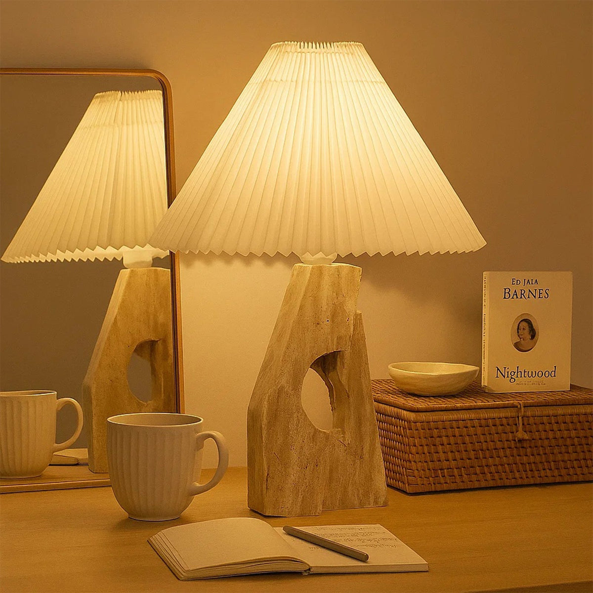 Stone Pillar Table Lamp