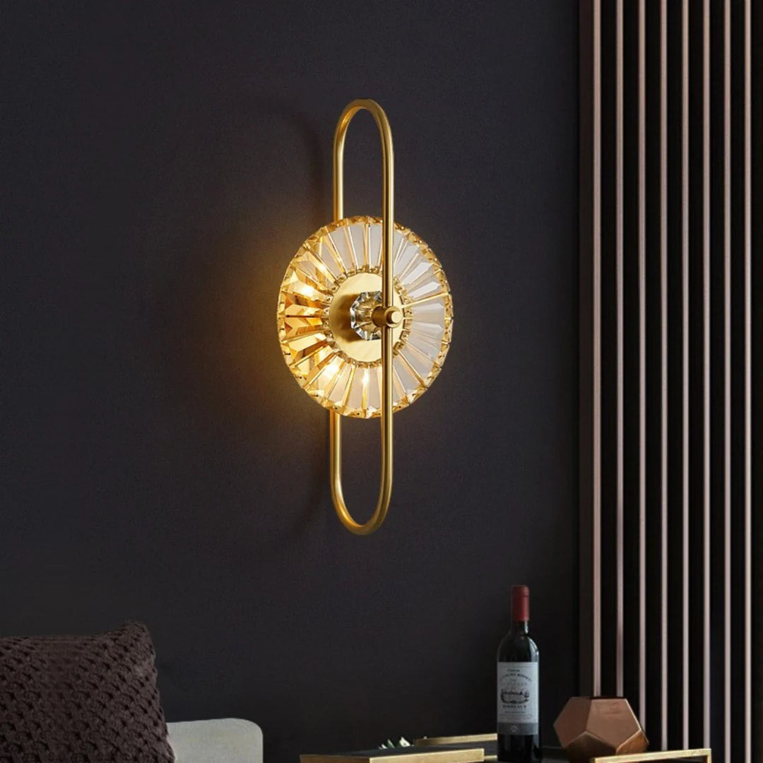 Sunflower Crystal Wall Light