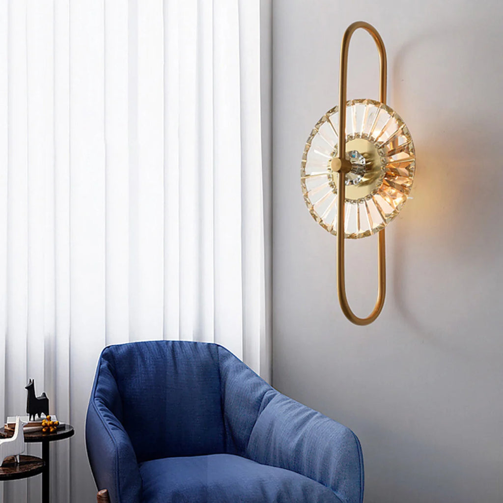 Sunflower Crystal Wall Light