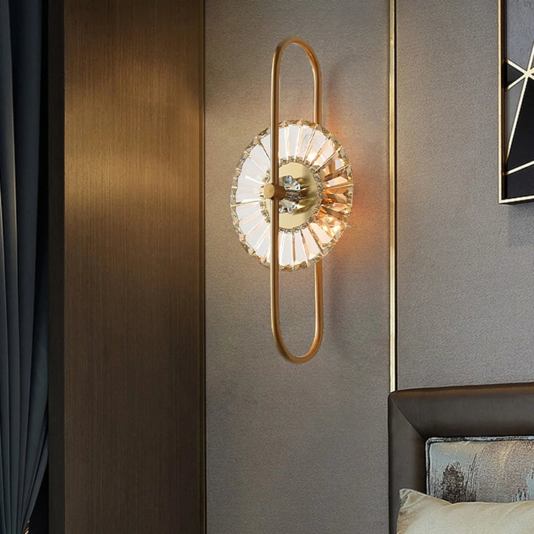 Sunflower Crystal Wall Light