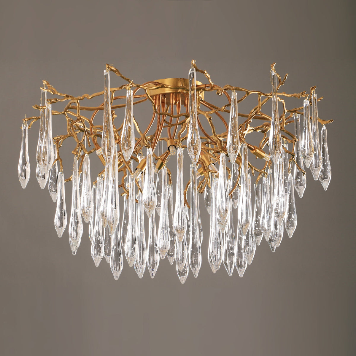 Teardrop Round Crystal Ceiling Lamp