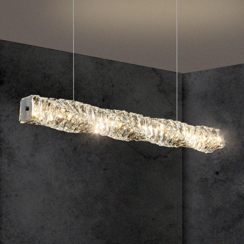 Twist Linear Crystal Chandelier