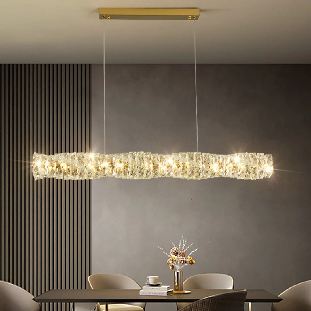 Twist Linear Crystal Chandelier