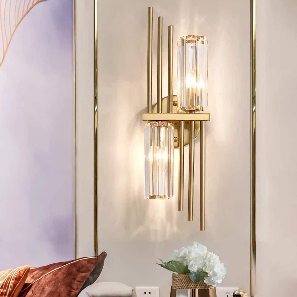 Three Crystal Wall Lamps