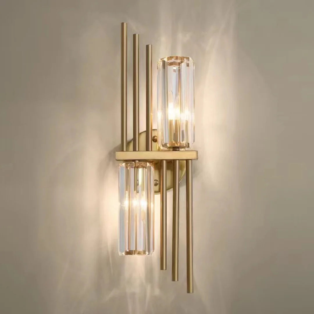 Three Crystal Wall Lamps