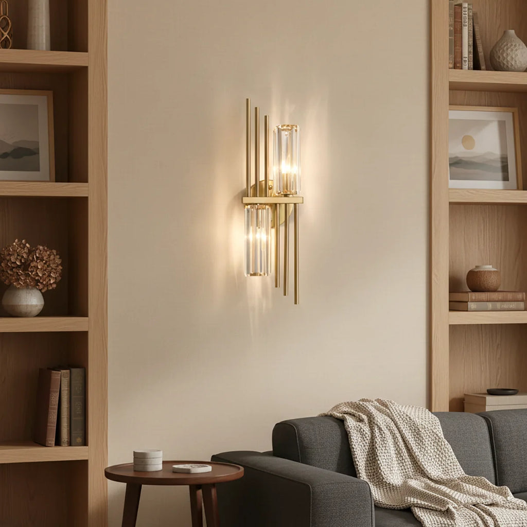 Three Crystal Wall Lamps