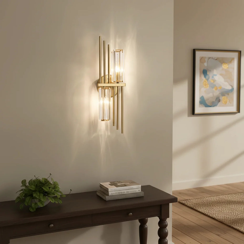 Three Crystal Wall Lamps