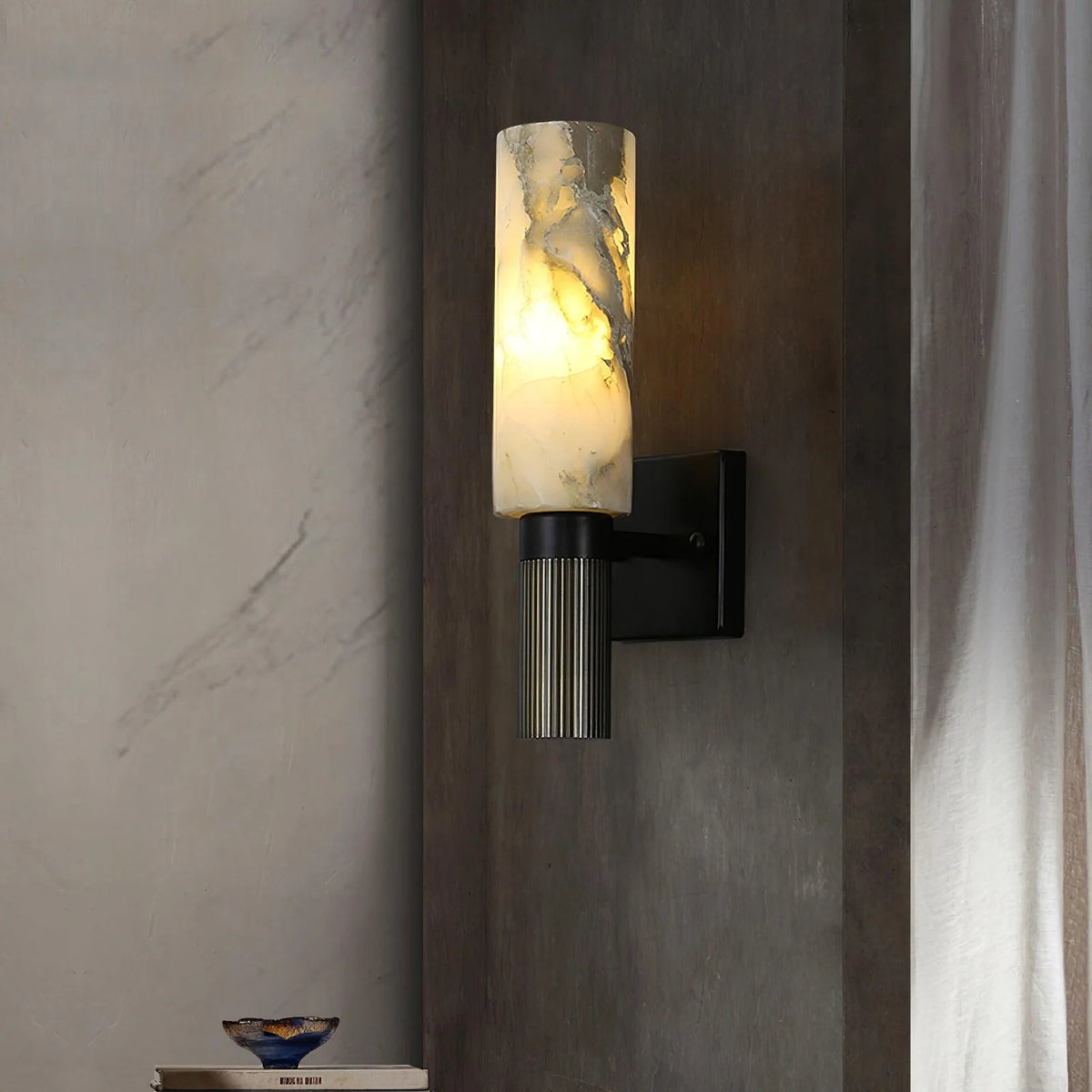 Torch Alabaster Wall Sconce