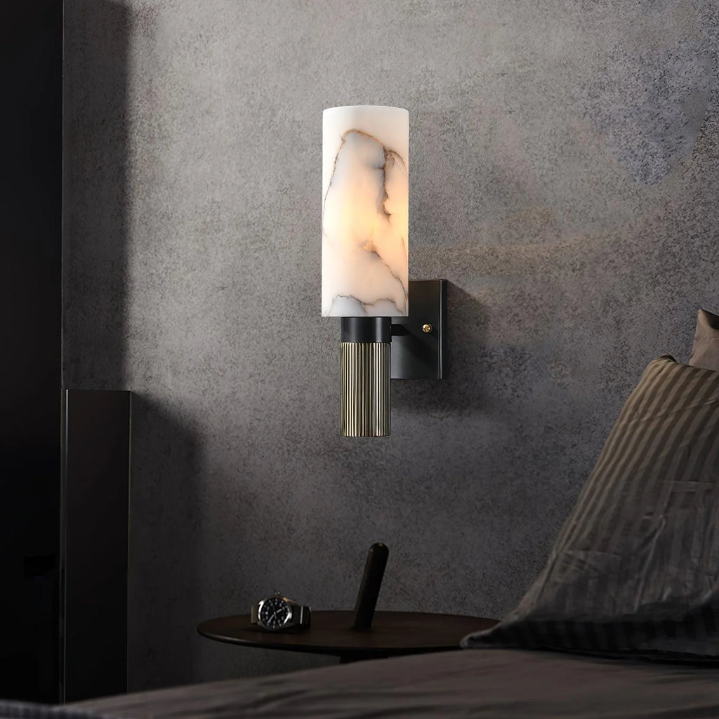 Torch Alabaster Wall Sconce