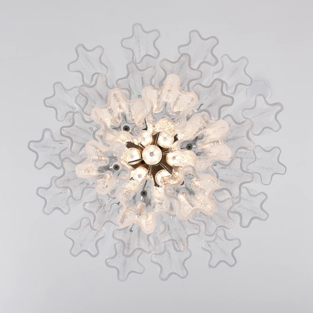 Nevara Fluted Glass Tube Clear Chandelier