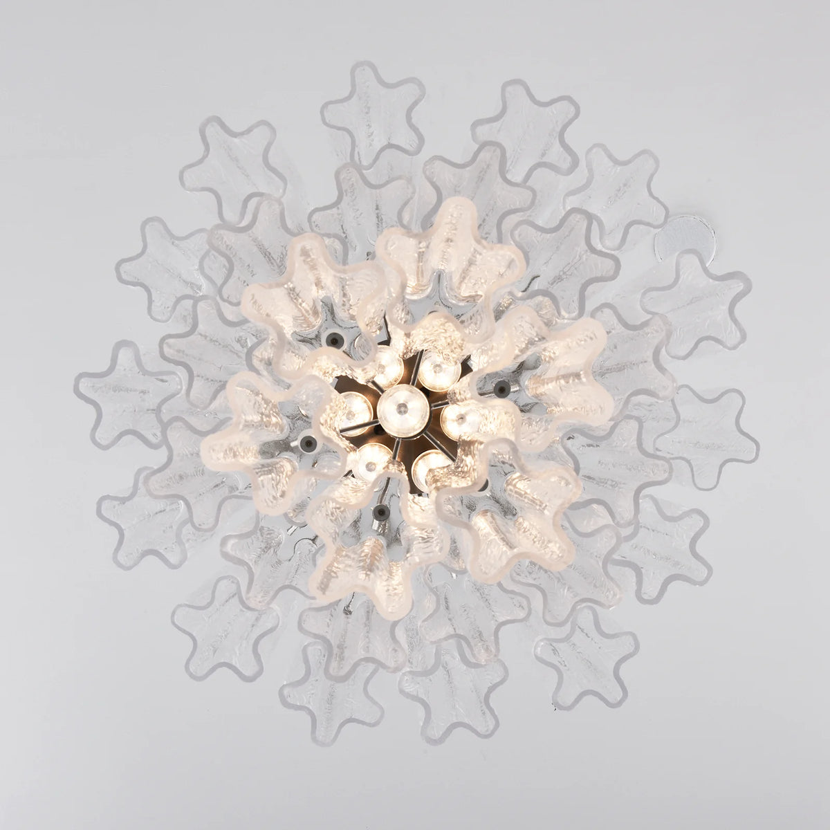 Nevara Fluted Glass Tube Clear Chandelier