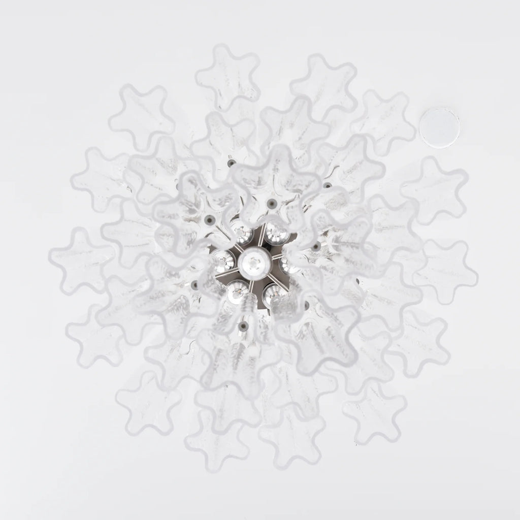Nevara Fluted Glass Tube Clear Chandelier