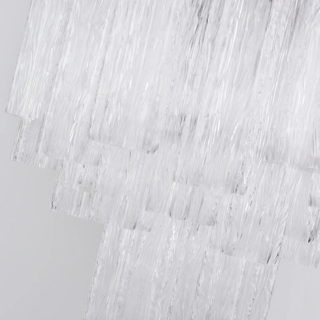Nevara Fluted Glass Tube Clear Chandelier