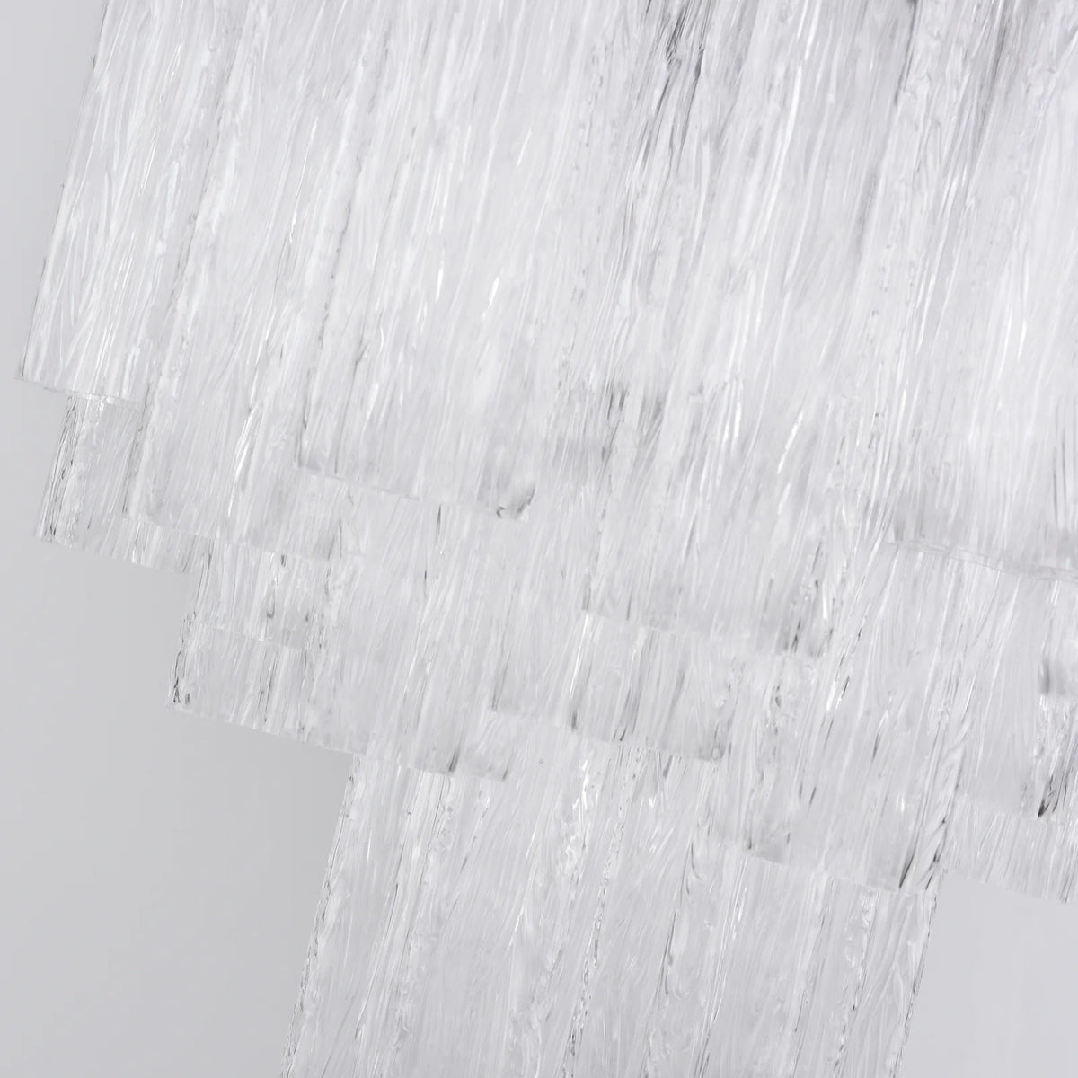 Nevara Fluted Glass Tube Clear Chandelier