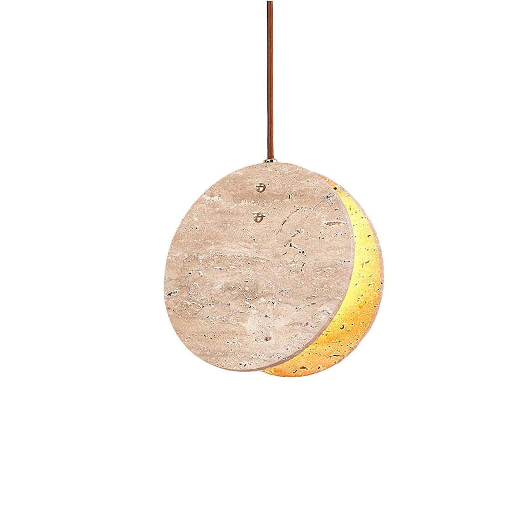 Travertine Disc Pendant Lamp