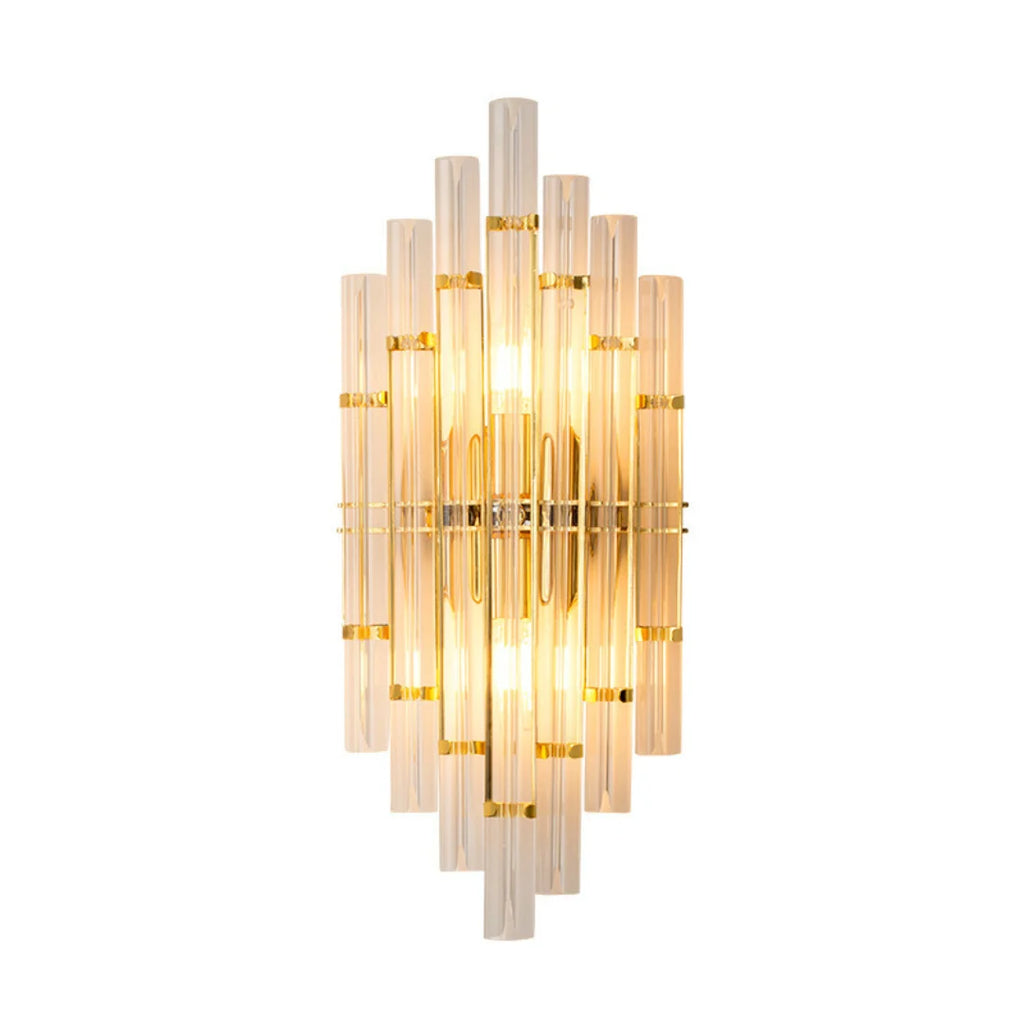 Tube Clear Crystal Wall Light