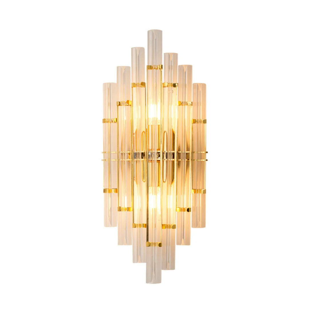 Tube Clear Crystal Wall Light