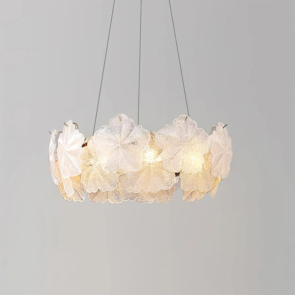 Valery Glass Petal Leaf Chandelier
