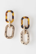 Women's Two Toned Link Chain Drop Earrings BYMANYC ® New York CONTEMPORARY VIBRANT MODERN FASHION - New Collection