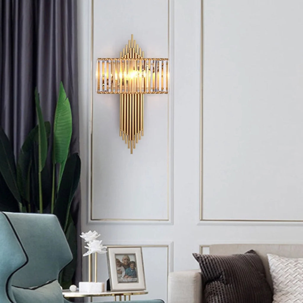 Wallis Gold Crystal Wall Lamp