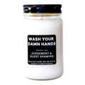 Wash Your Damn Hands Funny Bathroom Candle
