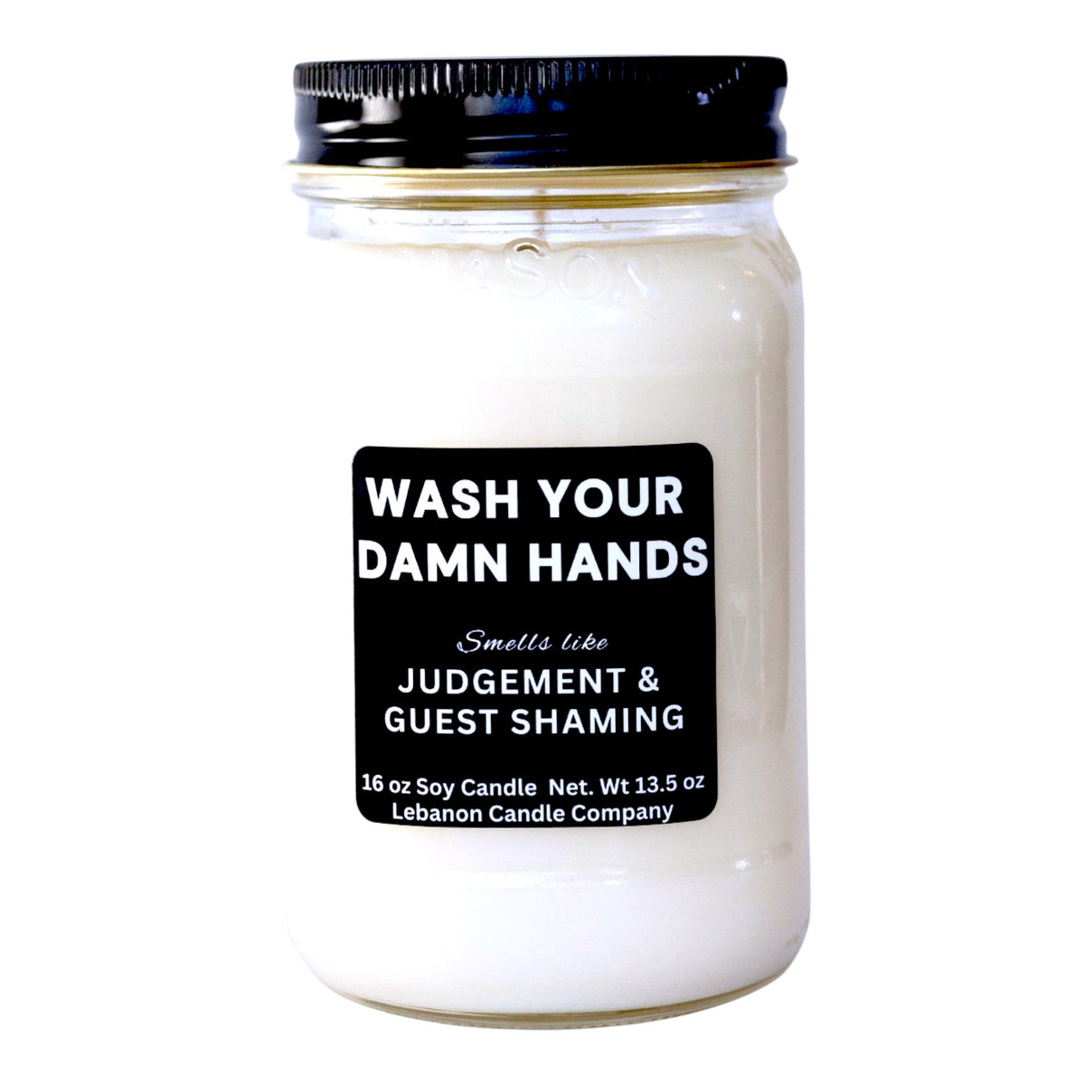 Wash Your Damn Hands Funny Bathroom Candle