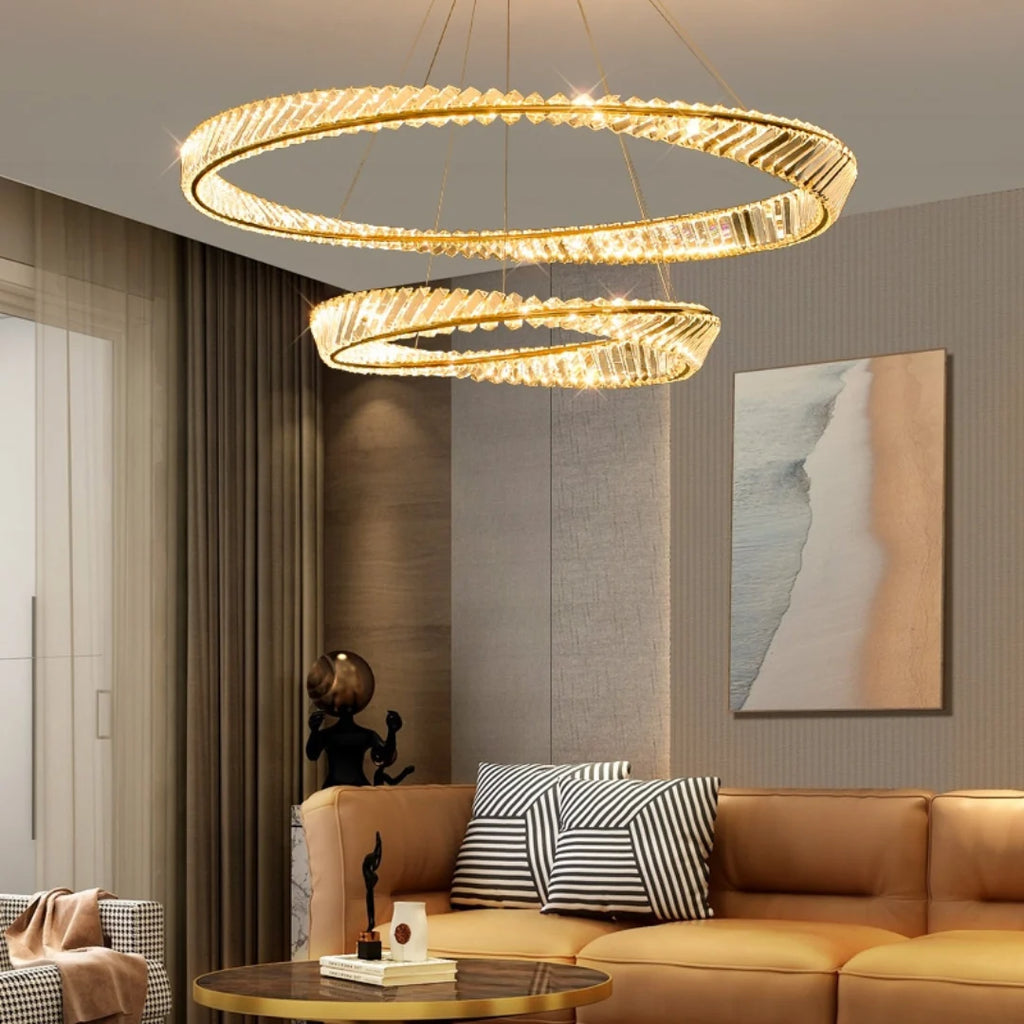 Wave Circle Elegant Crystal Chandelier