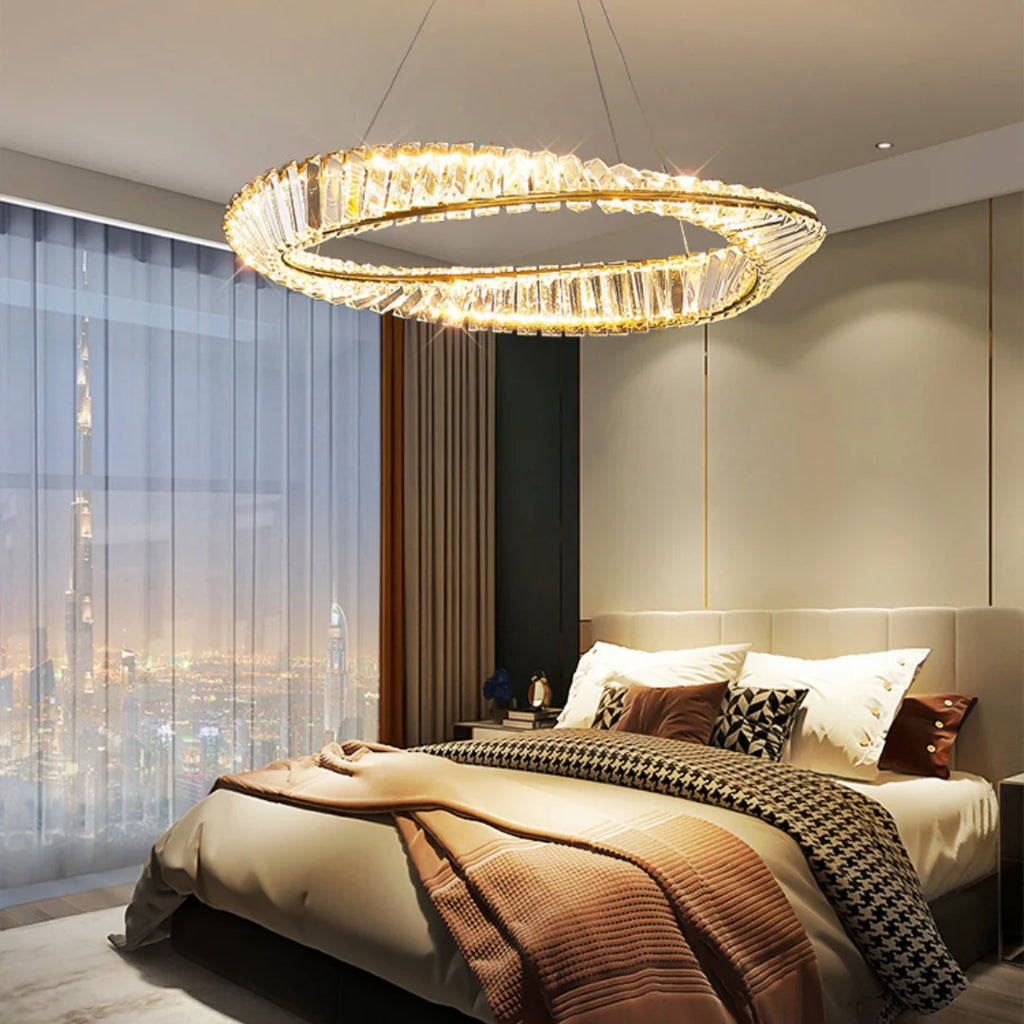 Wave Circle Elegant Crystal Chandelier
