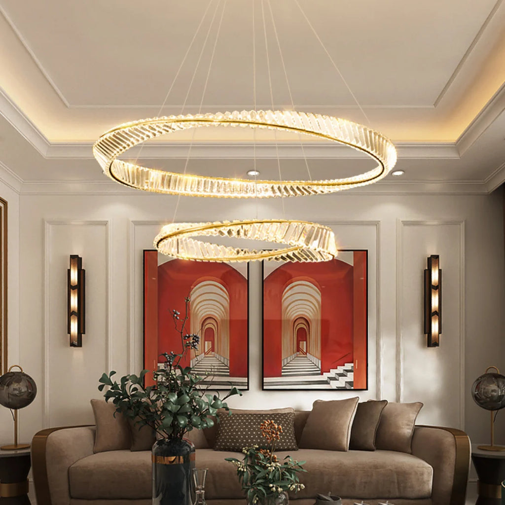Wave Circle Elegant Crystal Chandelier