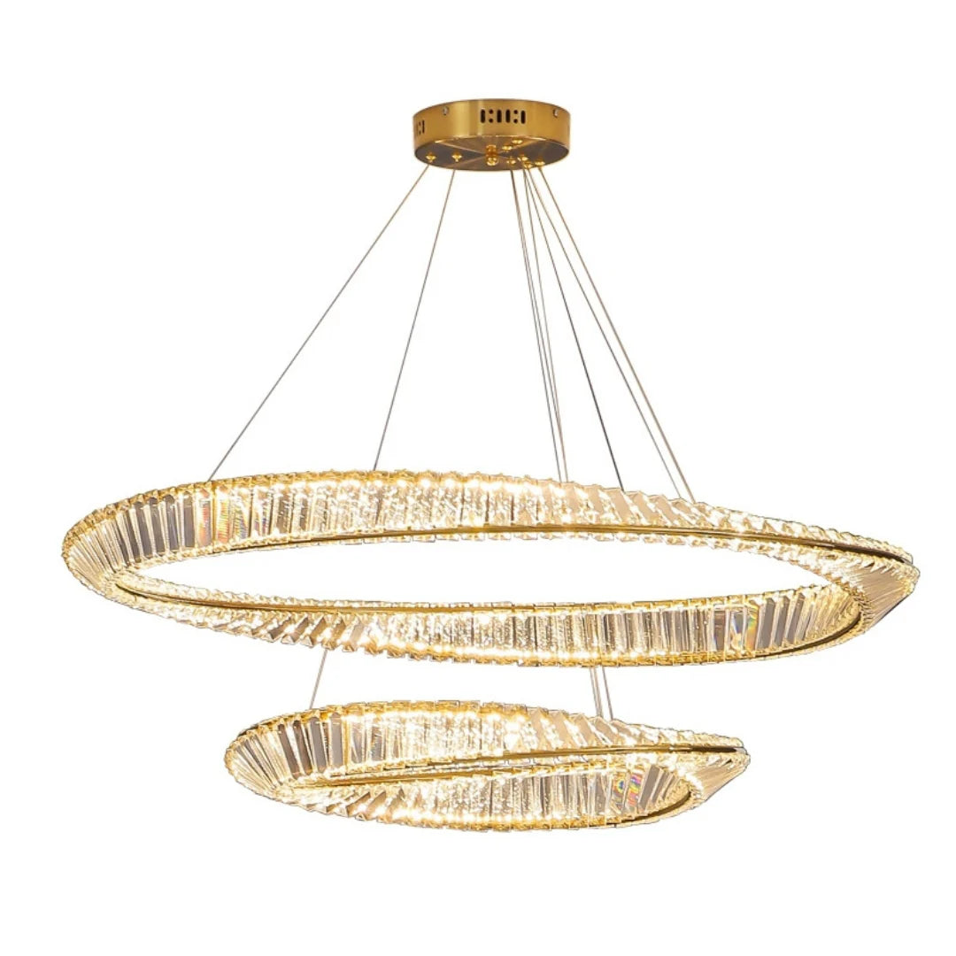 Wave Circle Elegant Crystal Chandelier