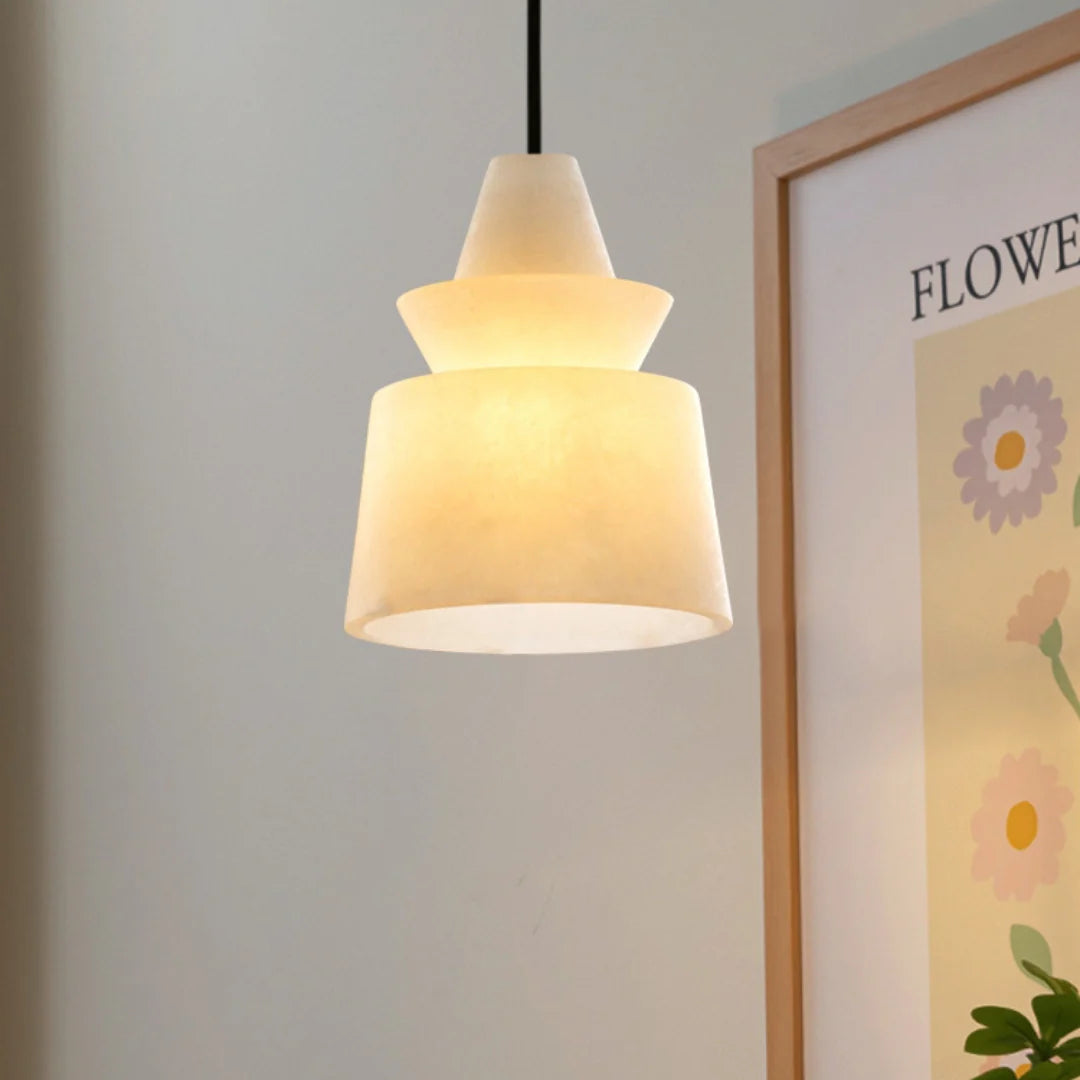 White Alabaster Pendant Light