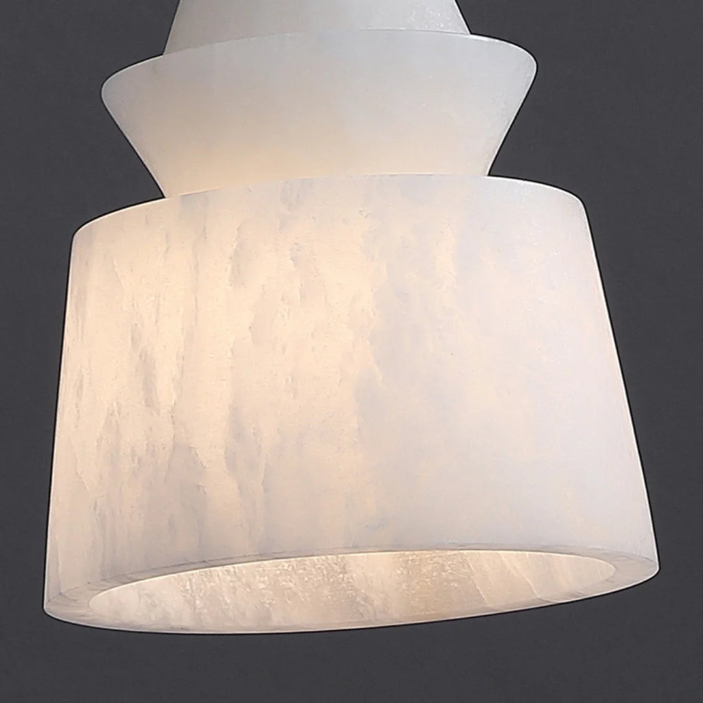 White Alabaster Pendant Light