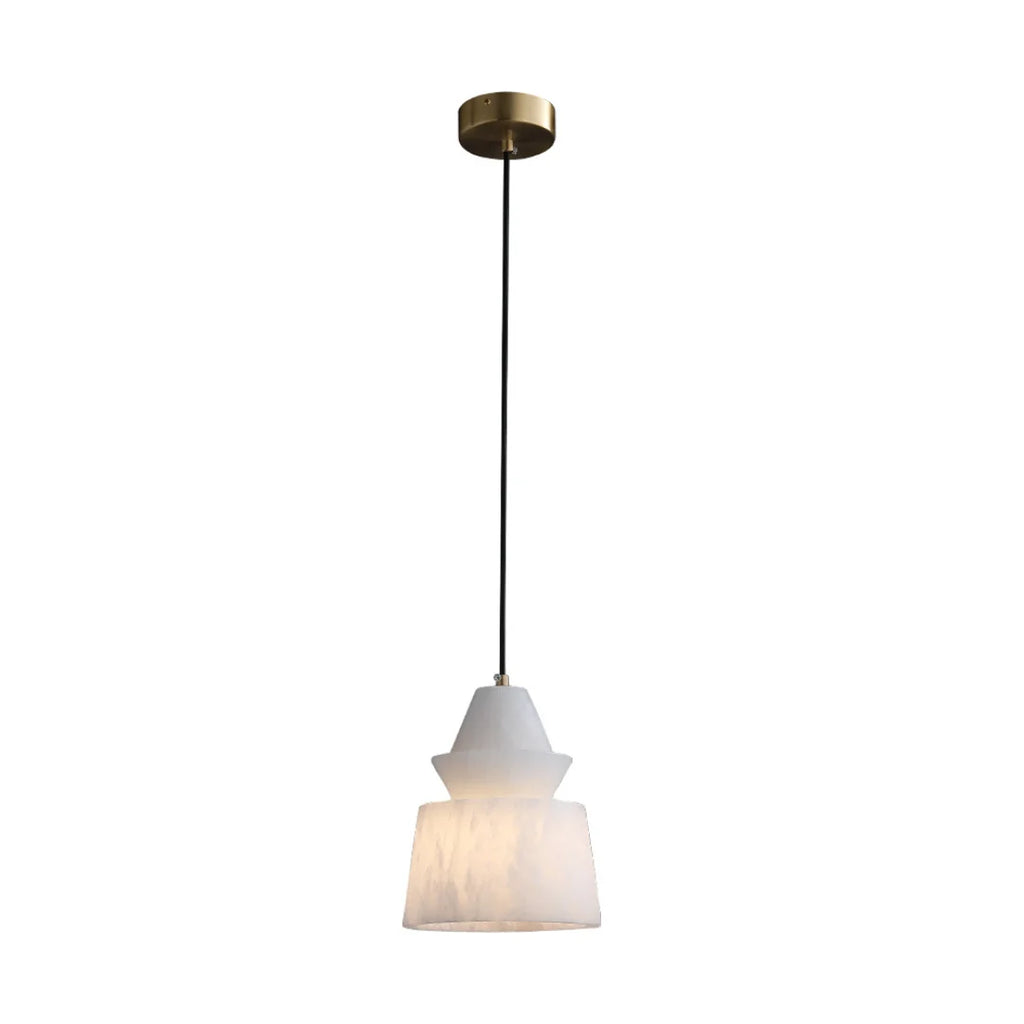 White Alabaster Pendant Light