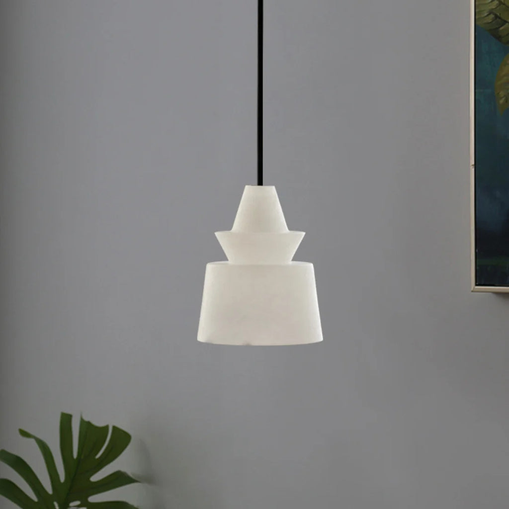 White Alabaster Pendant Light