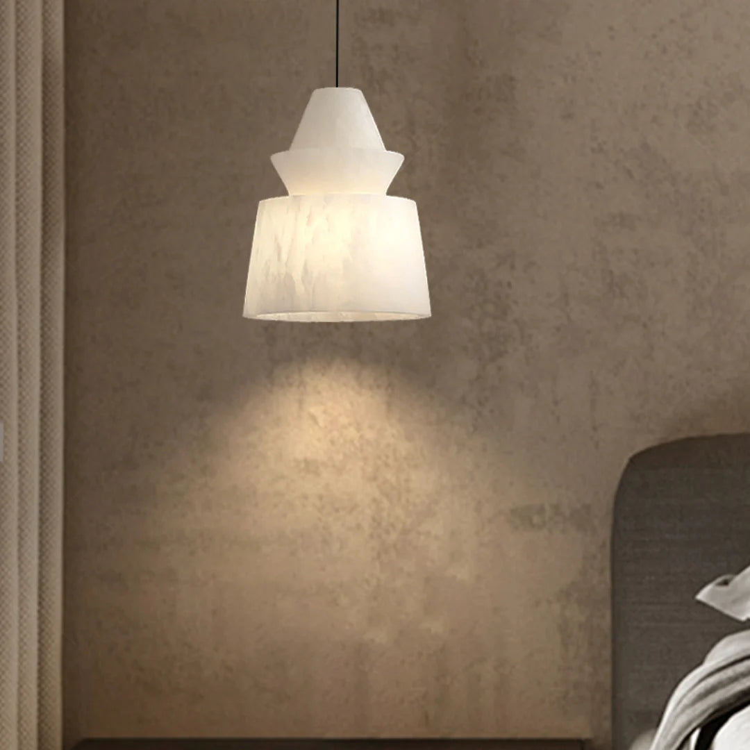 White Alabaster Pendant Light
