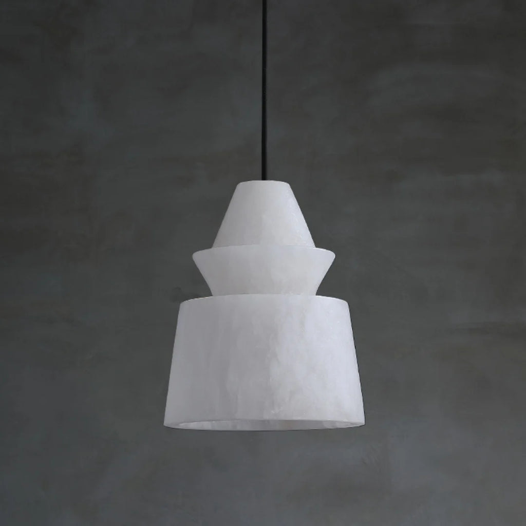 White Alabaster Pendant Light