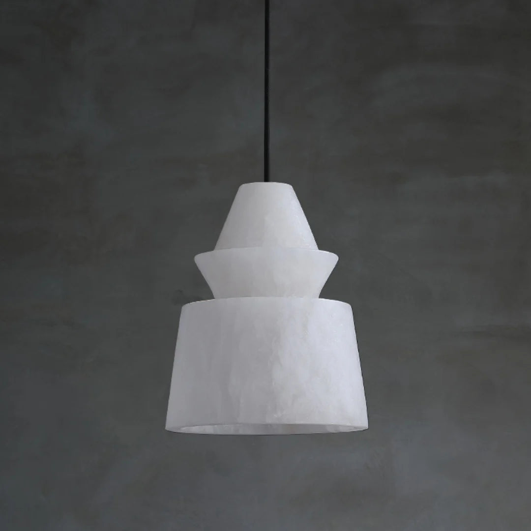 White Alabaster Pendant Light