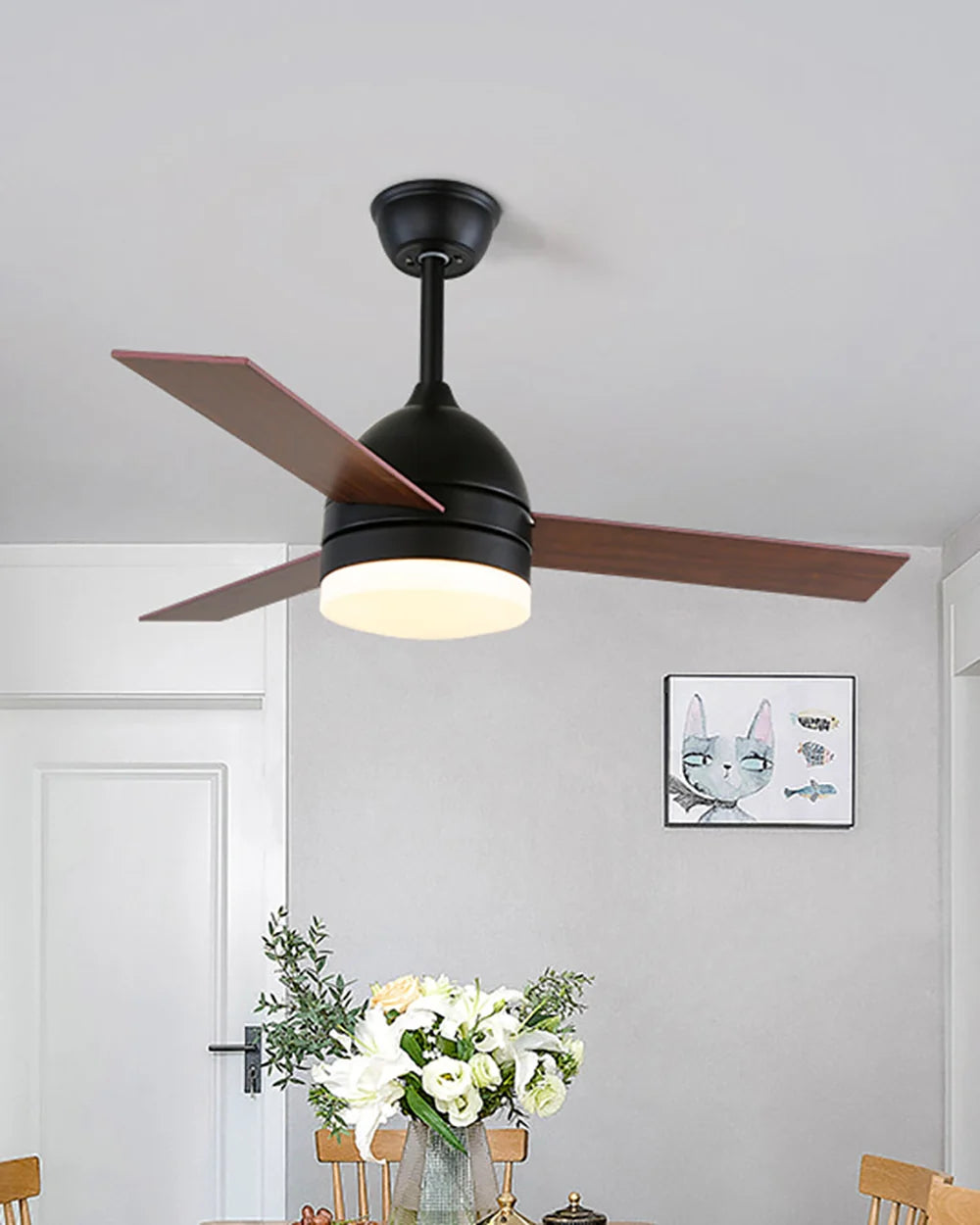Wood Blade Ceiling Fan Light