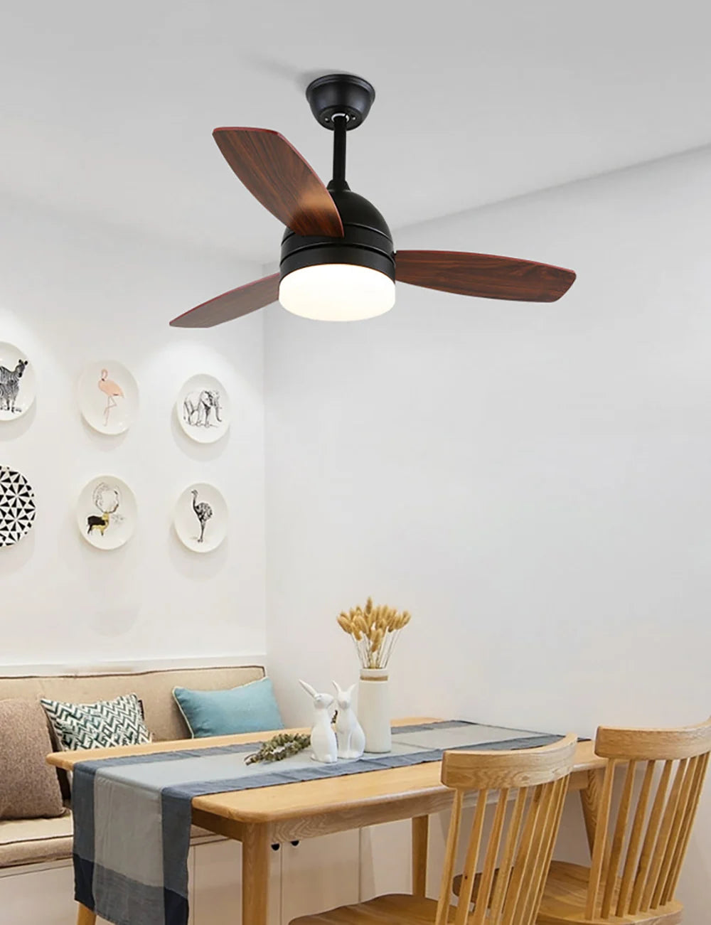 Wood Blade Ceiling Fan Light