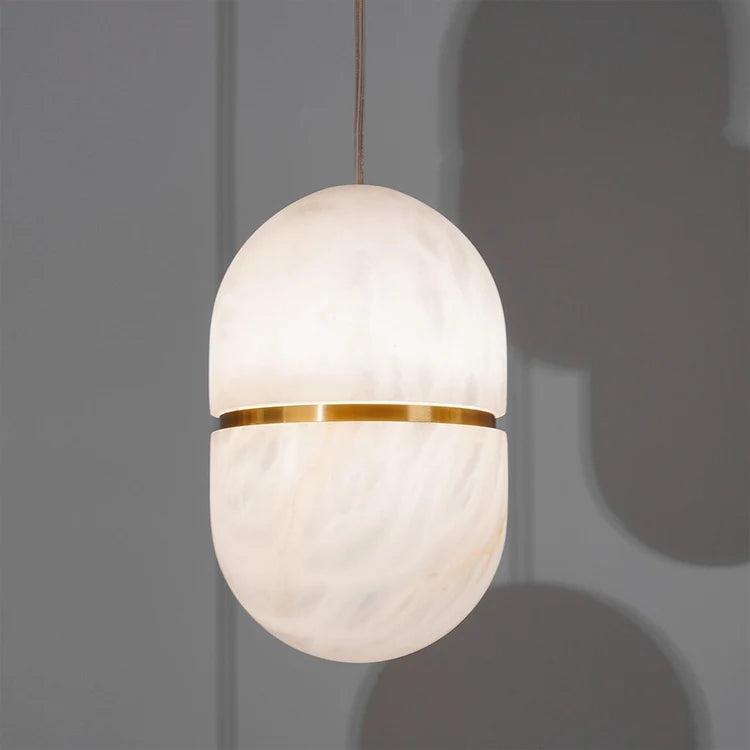 Capsule Alabaster Pendant Light