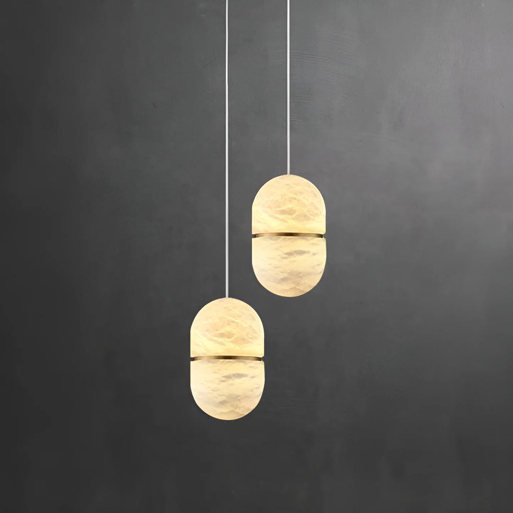 Capsule Alabaster Pendant Light