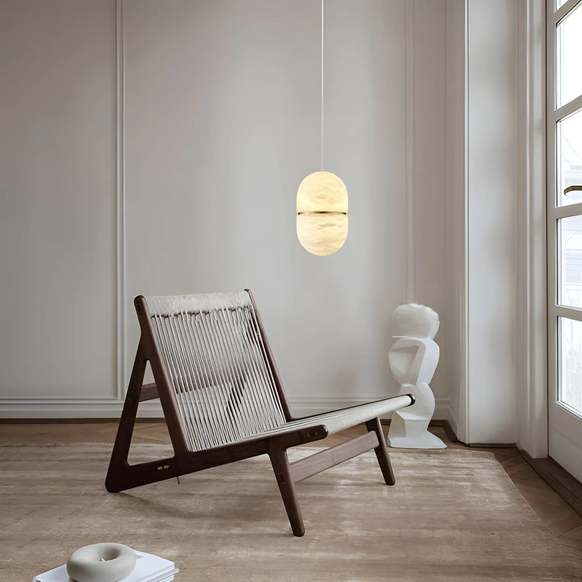 Capsule Alabaster Pendant Light