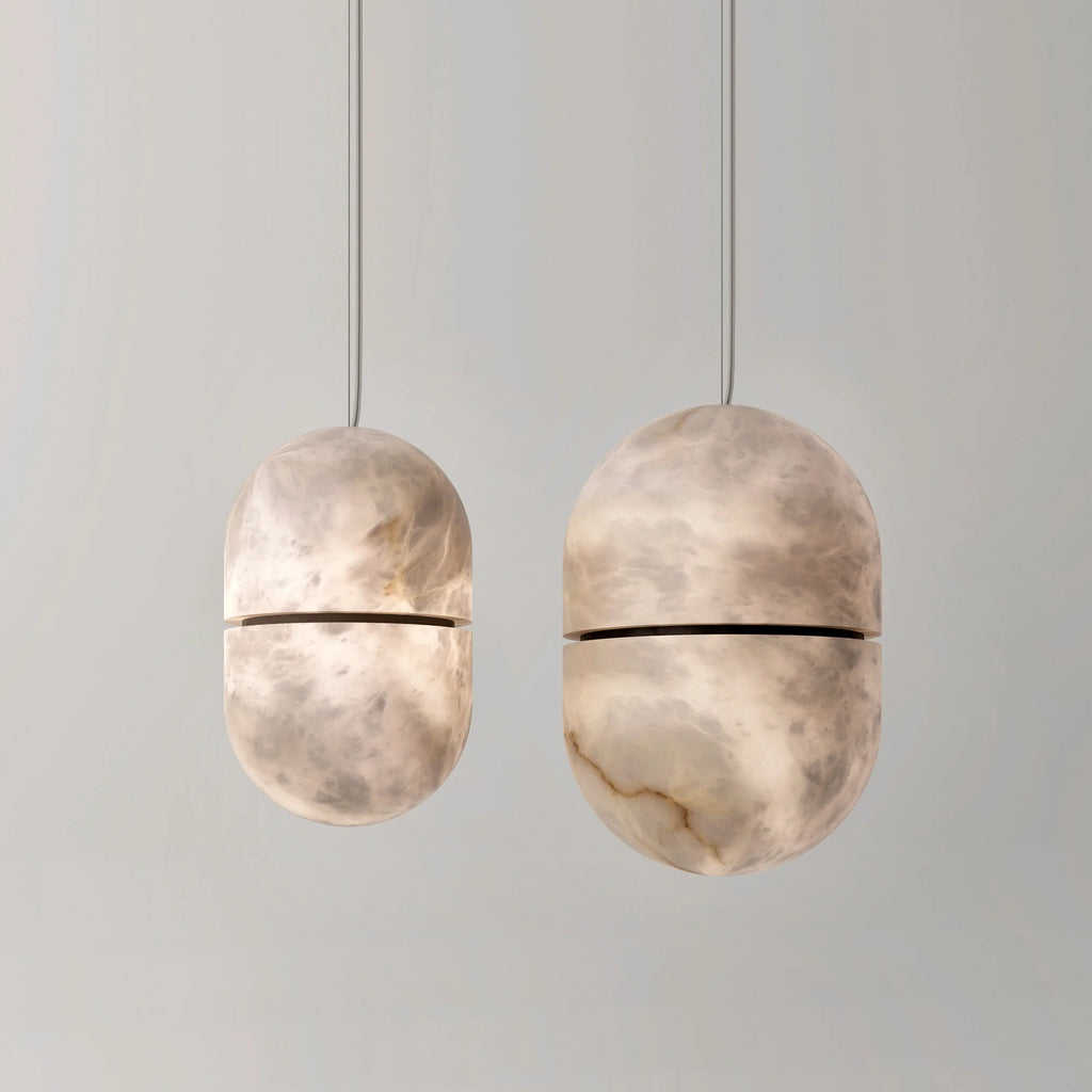 Capsule Alabaster Pendant Light