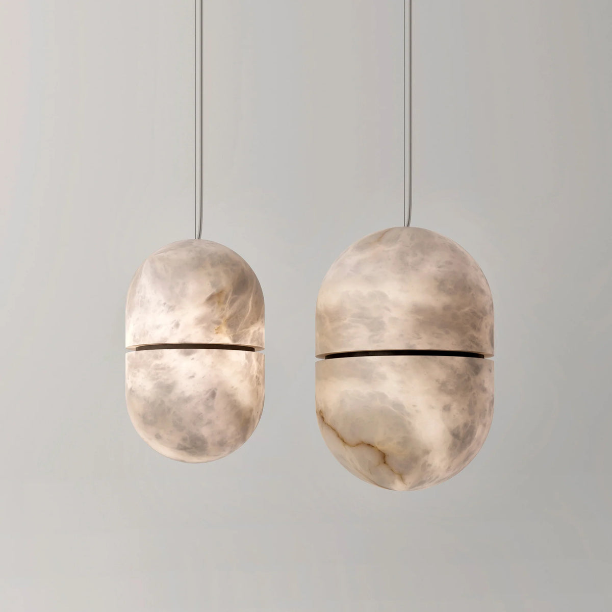 Capsule Alabaster Pendant Light