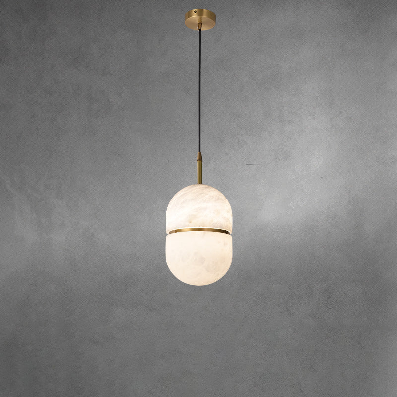 Capsule Alabaster Pendant Light