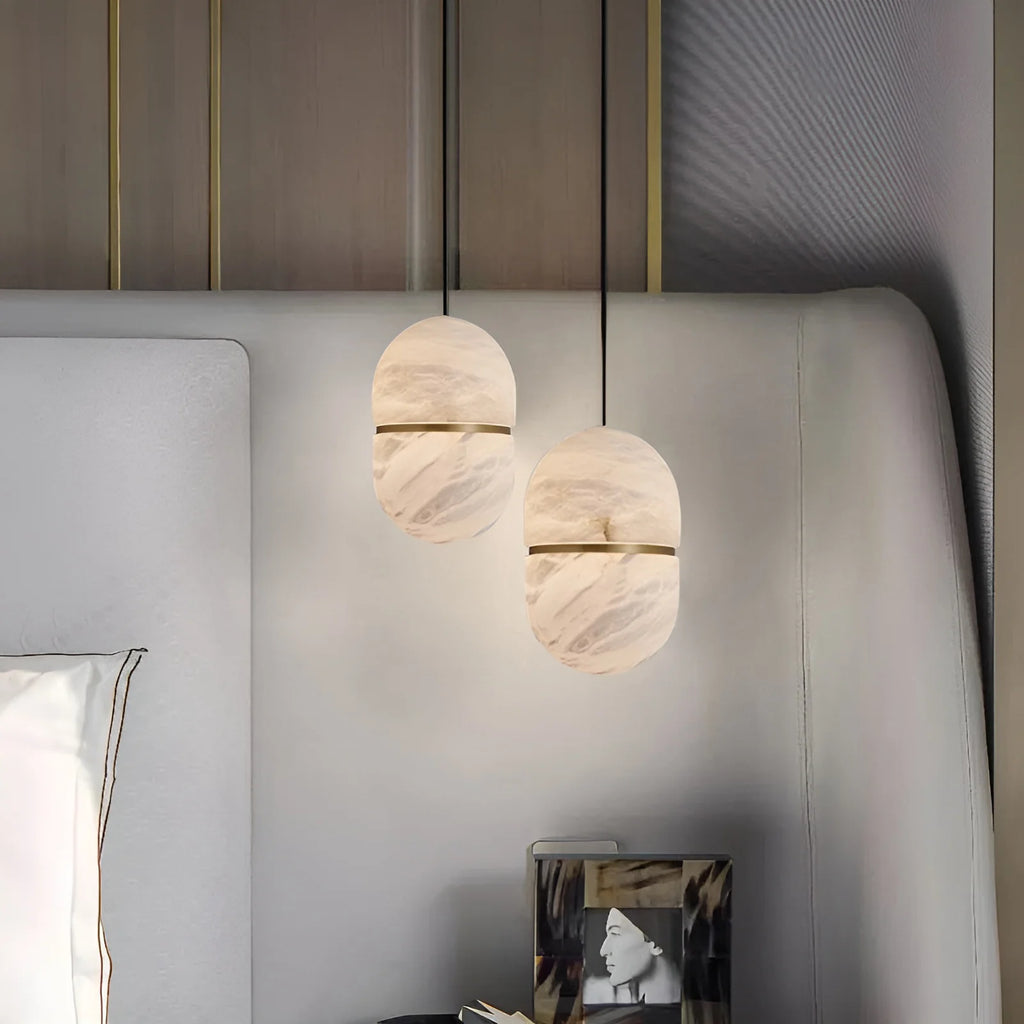 Capsule Alabaster Pendant Light