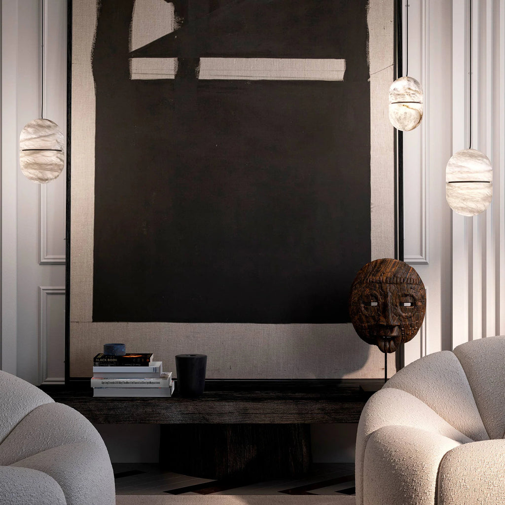 Capsule Alabaster Pendant Light