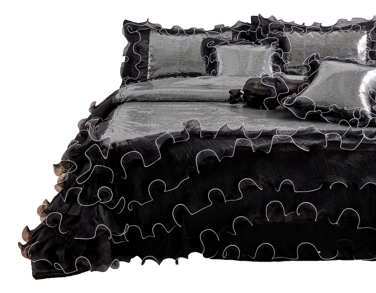 Tache Night Out Black & Silver 6-Piece Comforter Set