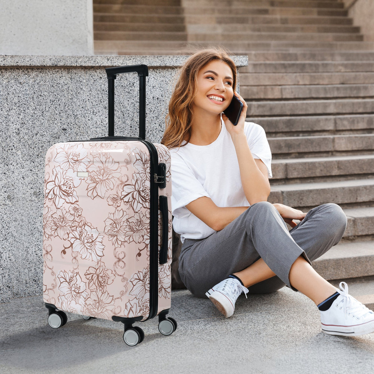 GigaTech 5-Piece PC+ABS Hardside Luggage Set
