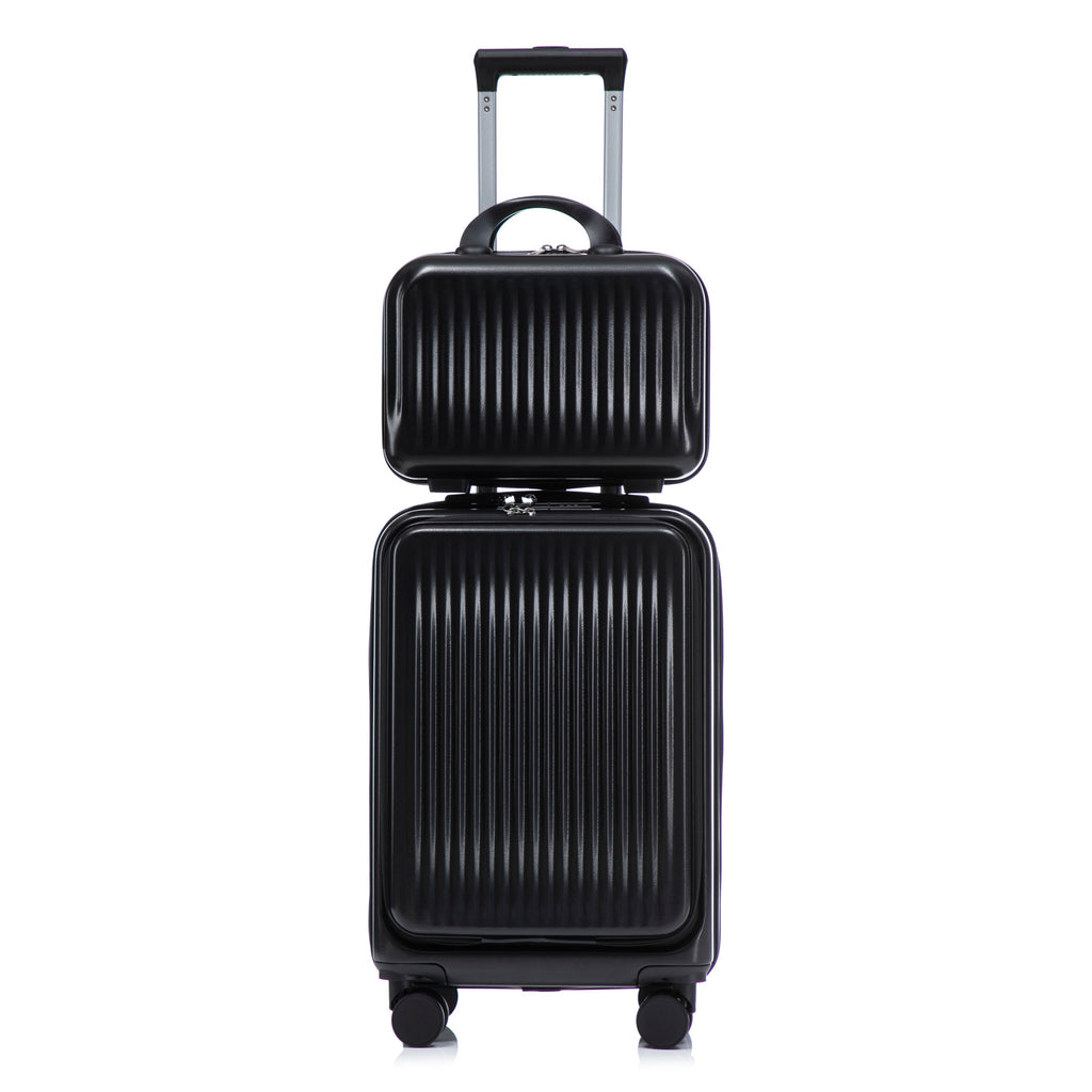 14' & 20' ABS Spinner Wheel Luggage Set with Cosmetic Case